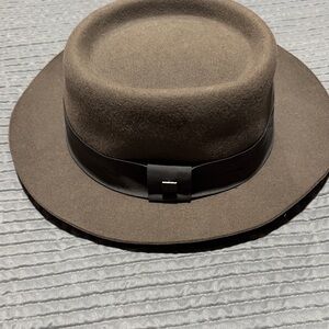 Brixton brown Fedora with Red Lining unisex